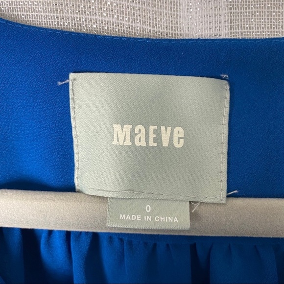 Anthropologie Maeve blue blouse ~ 0 - Picture 2 of 7